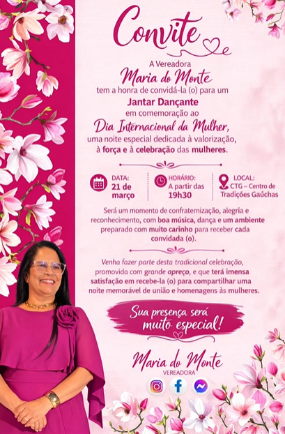 maria-do-monte-ok Vereadora Maria do Monte encerra Mês da Mulher com baile dançante em Valparaíso