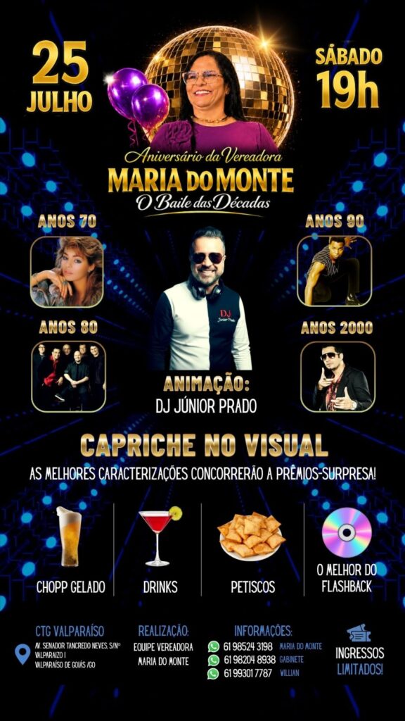 aniversario-Maria-do-Monte-Grande-Brasilia-1-576x1024 É neste sábado “O Baile das Décadas” para comemorar o aniversário de Maria do Monte