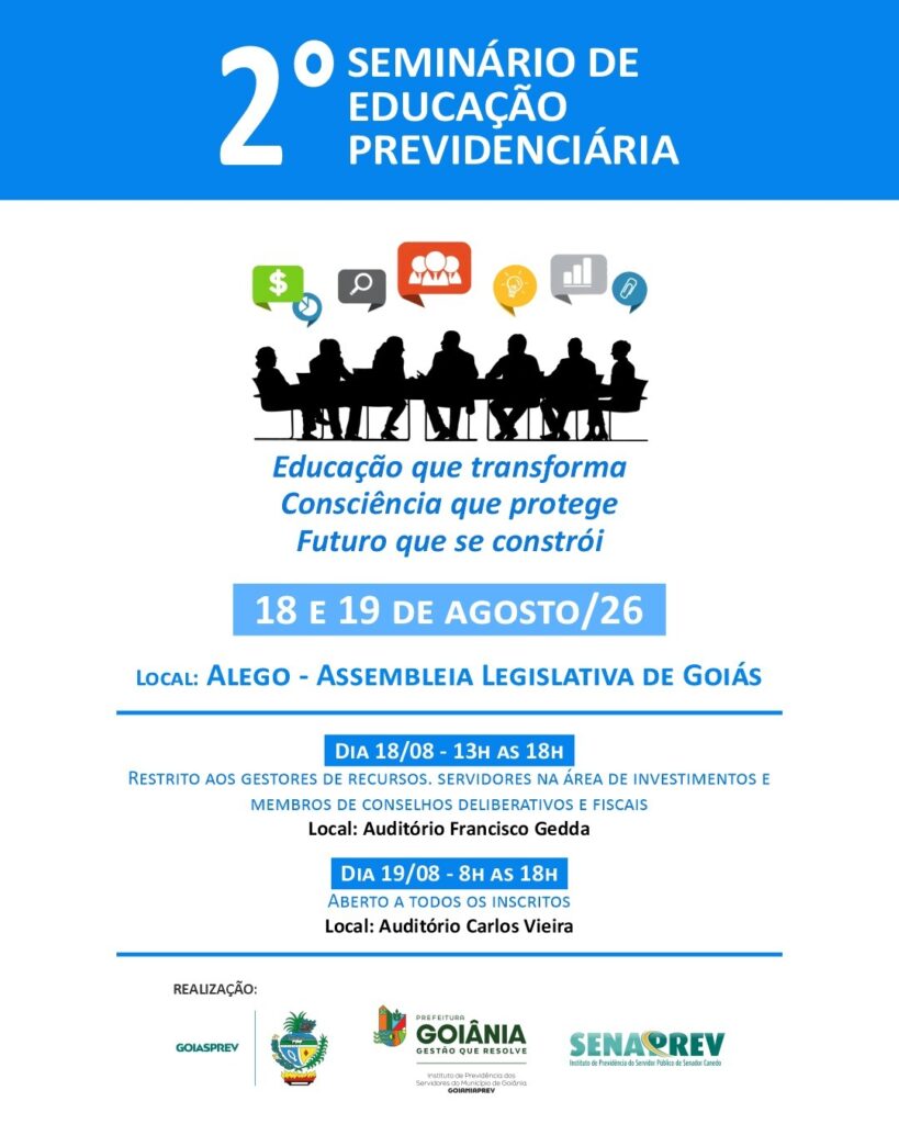 goias-prev-819x1024 Goiasprev, Senaprev e Goianiaprev realizam 2º Seminário de Educação Previdenciária na próxima semana